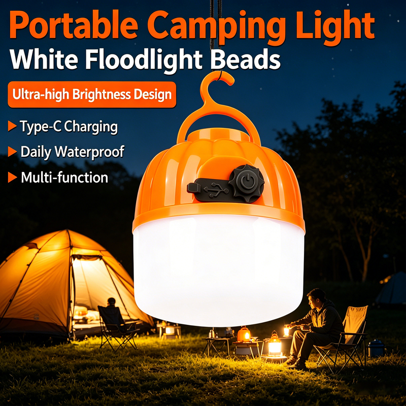 Outdoor Lighting House - Mini Portable LED Pumpkin Bulb 6500K