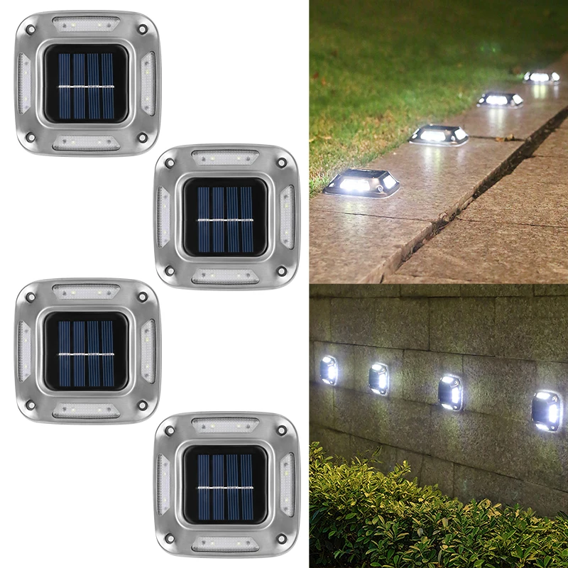 Outdoor Lighting On House - 8LED Solar Driveway Light Outdoor Garden