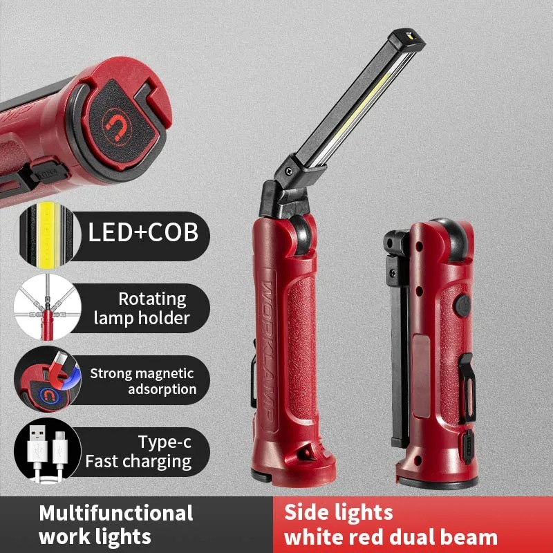 Outdoor Lighting House - COB LED Work Light Rechargeable Folding
