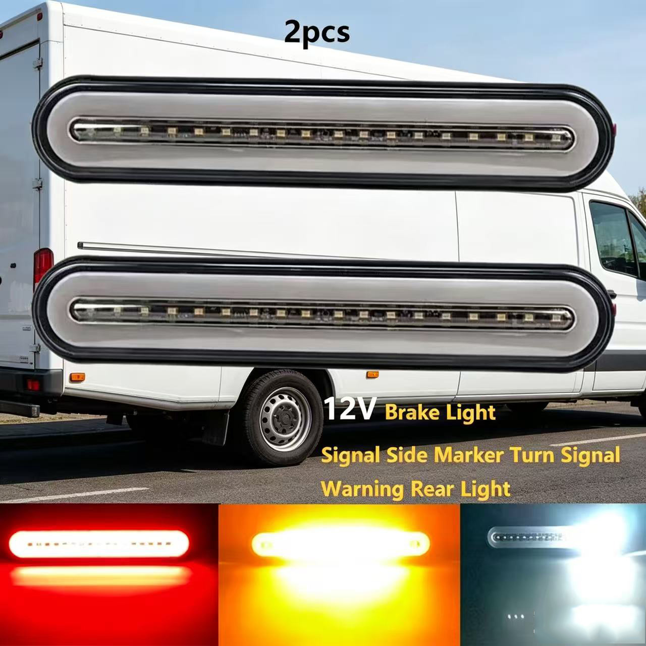 Waterproof Led Strip - 2pcs 12V-24V LED Truck Trailer Light