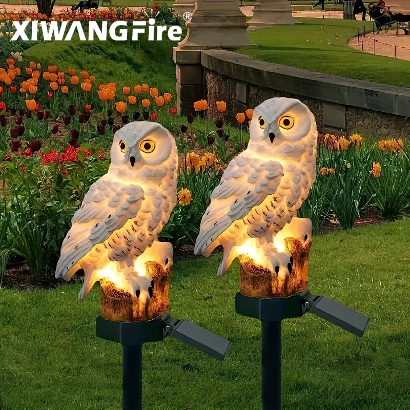 Outdoor Lighting House - Solar Owl Statue Garden Light LED