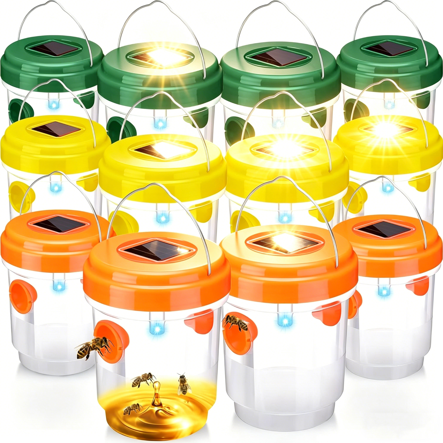 Outdoor Lighting On House - 1-6PCS Solar Wasp Trap Waterproof Fly