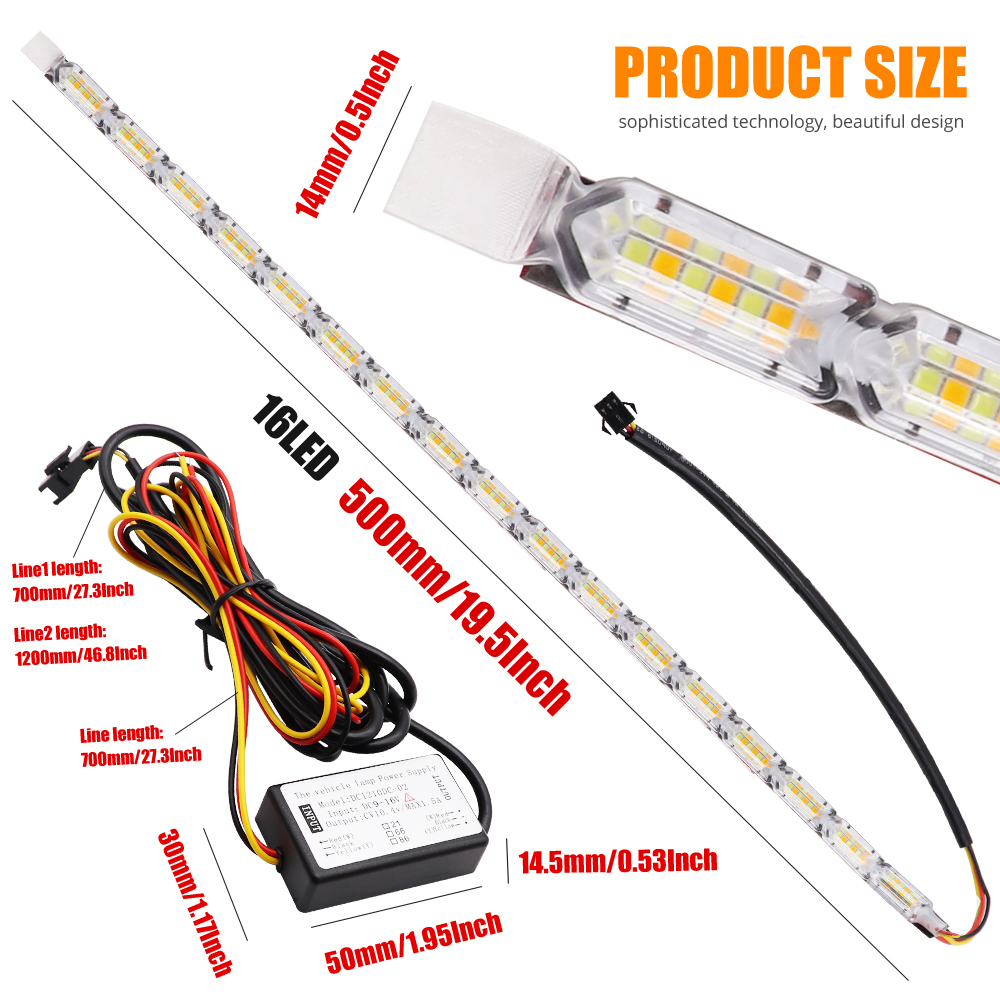 2pcs DRL LED Strip Flexible Da - Waterproof Led Strip のレビューと価格