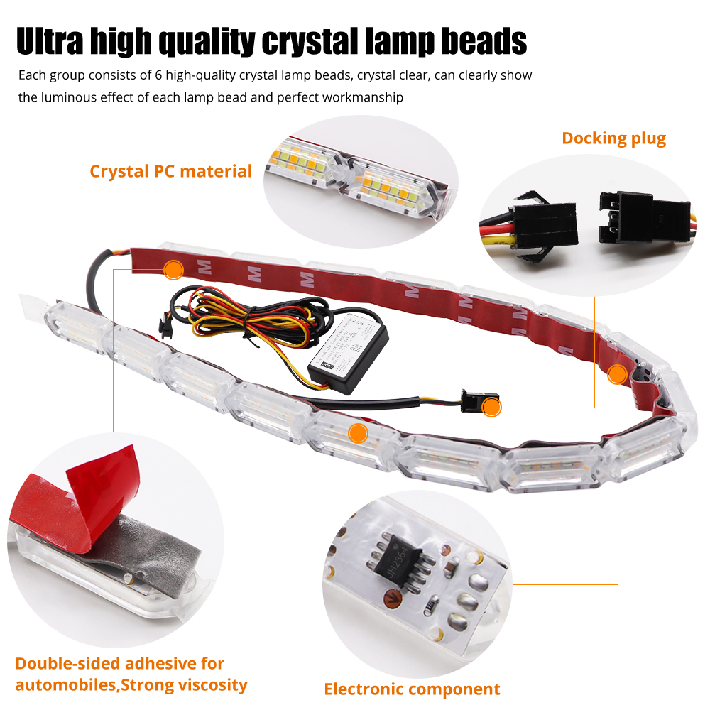 2pcs DRL LED Strip Flexible Da - Waterproof Led Strip のレビューと価格