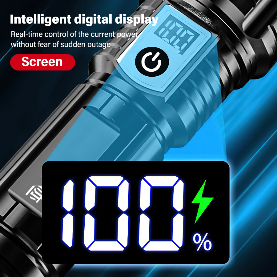 High Power 200000LM LED Flashl - Outdoor Lighting Battery のレビューと価格