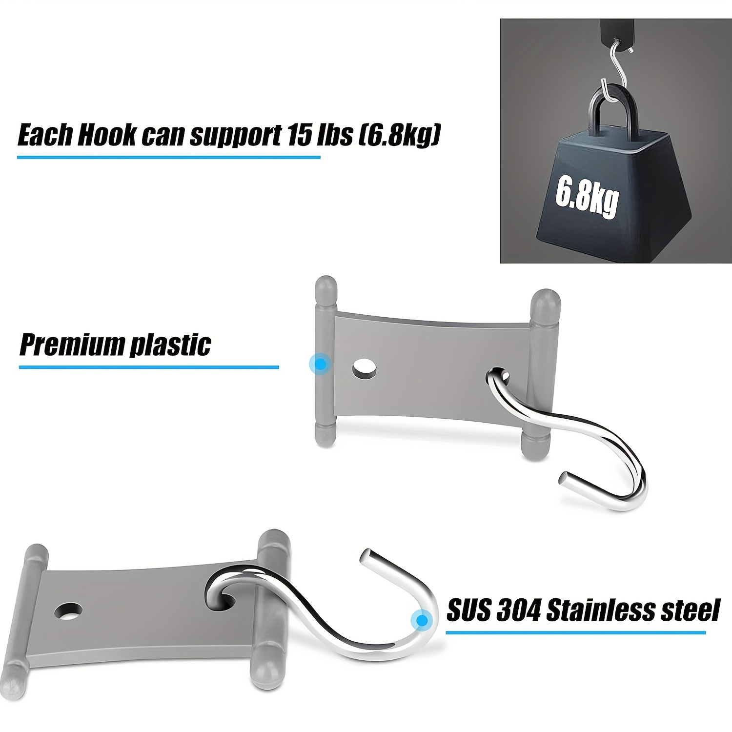 4/8Pcs S-Shaped Camping Awning - Outdoor Lighting Hooks のレビューと価格
