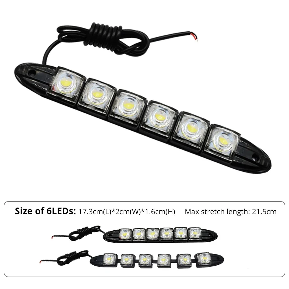 2PCS LED Waterproof DRL Light  - Waterproof Led Strip のレビューと価格
