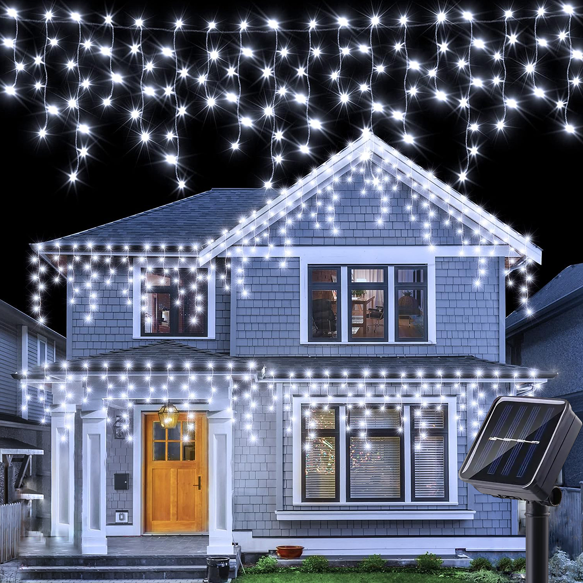 LED Solar String Lights Waterf - Outdoor Lighting Driveway のレビューと価格