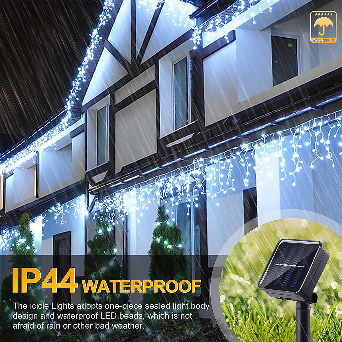 LED Solar String Lights Waterf - Outdoor Lighting Driveway のレビューと価格