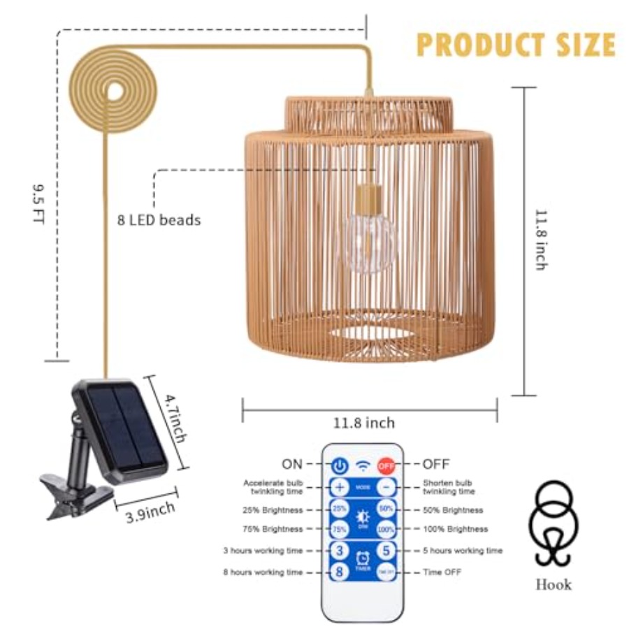 Outdoor solar pendant light fo - Outdoor Lighting Gazebo のレビューと価格