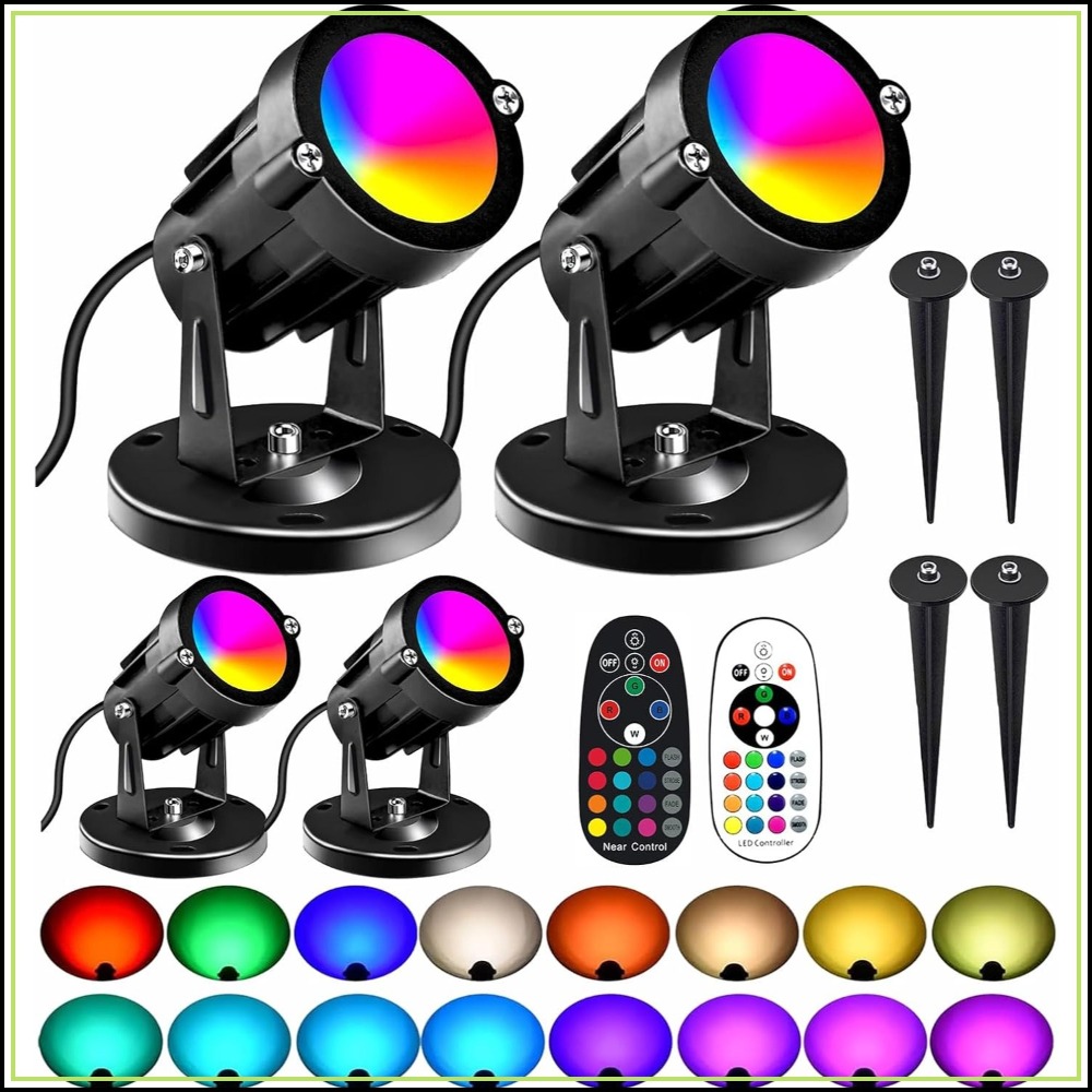 RGBW 8W LED Spotlight with Rem - Outdoor Lighting For Garden のレビューと価格