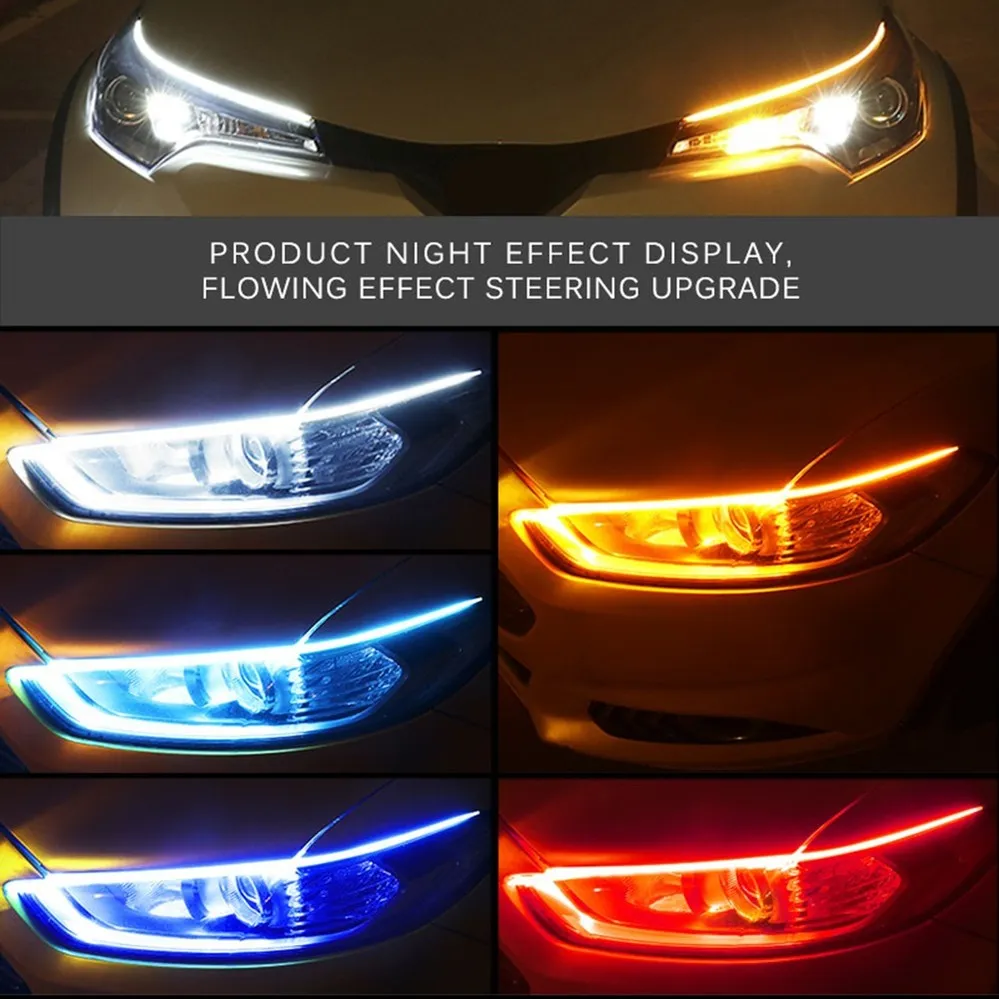 2 Pcs Car DRL Flexible Waterpr - Waterproof Led Strip のレビューと価格