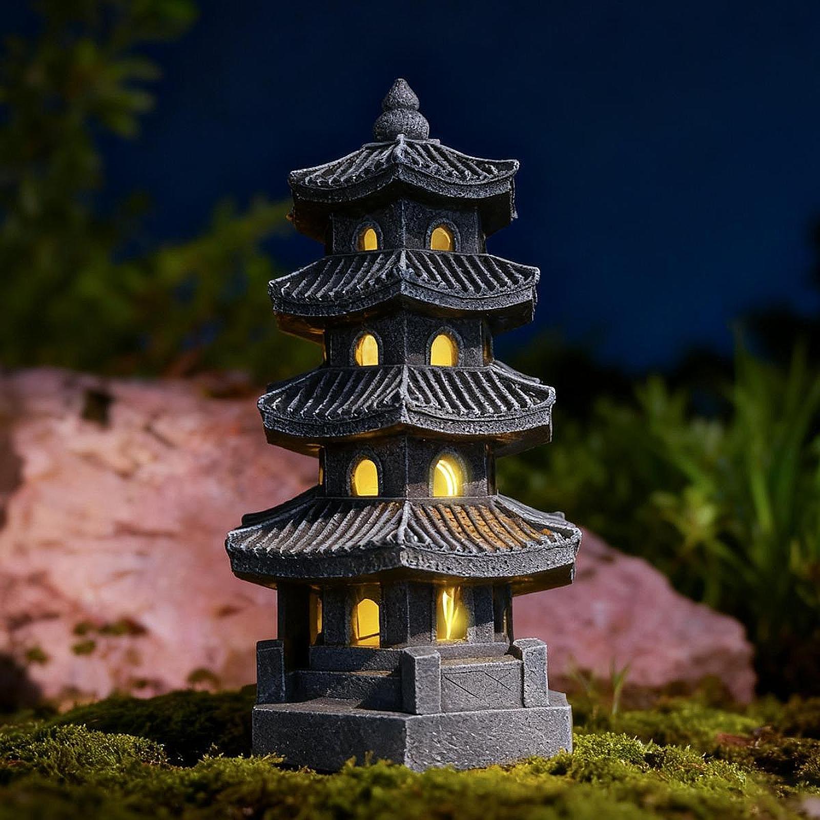 Solar Pagoda Lantern Garden St - Outdoor Lighting Driveway のレビューと価格