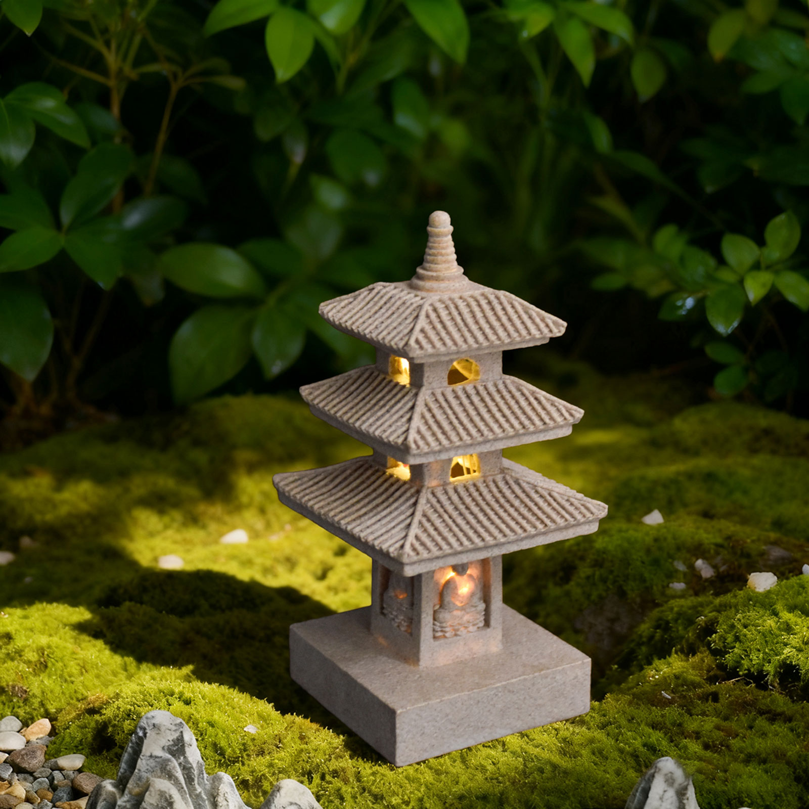 Solar Pagoda Lantern Garden St - Outdoor Lighting Driveway のレビューと価格
