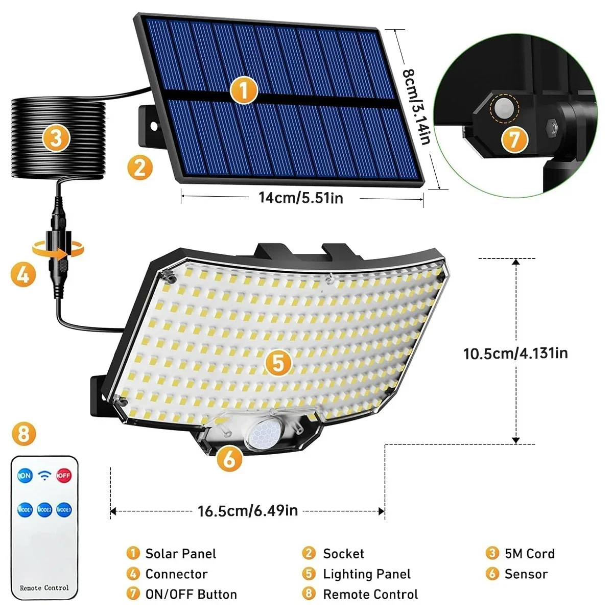 234LED Solar Outdoor Lights Mo - Outdoor Lighting Sensor のレビューと価格