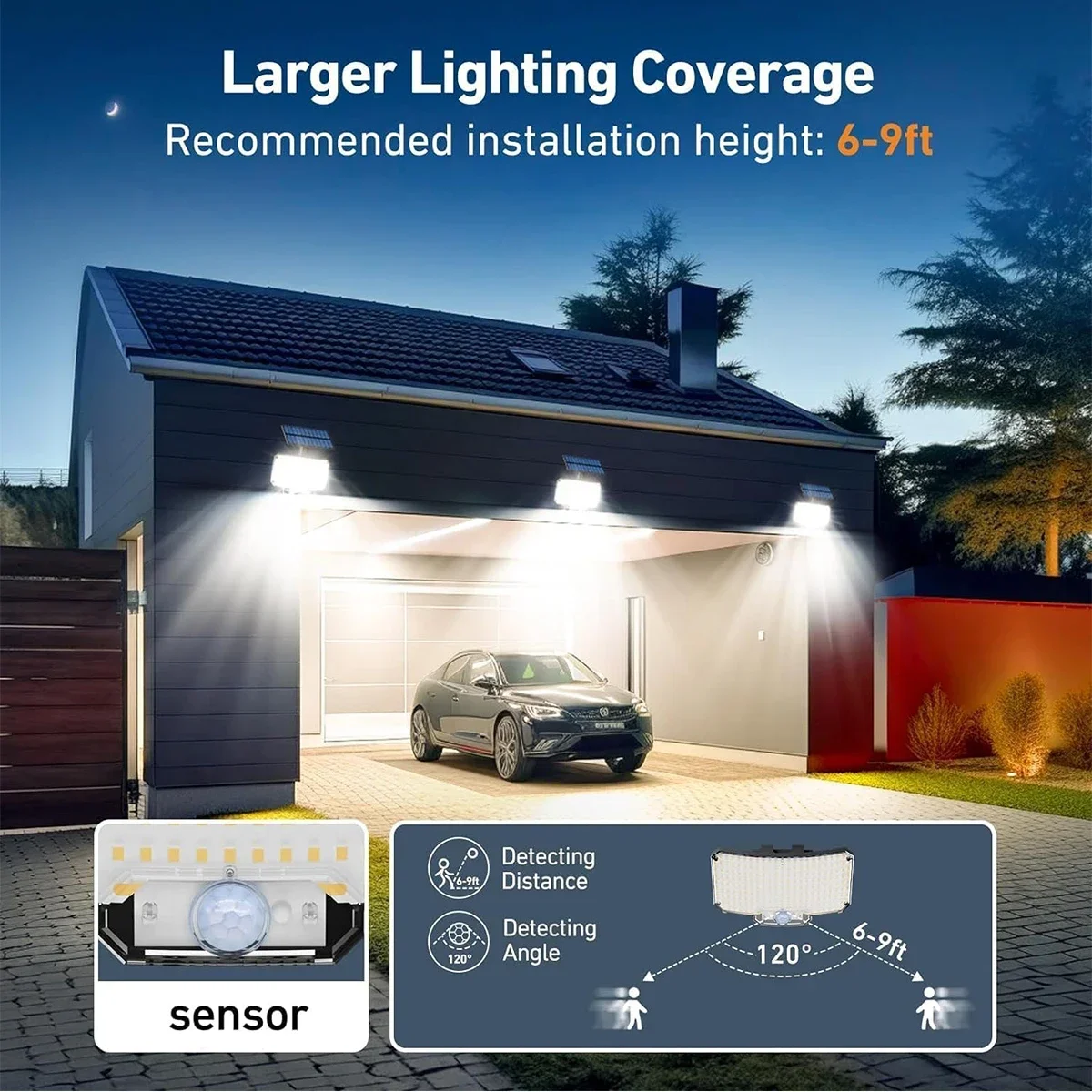234LED Solar Outdoor Lights Mo - Outdoor Lighting Sensor のレビューと価格