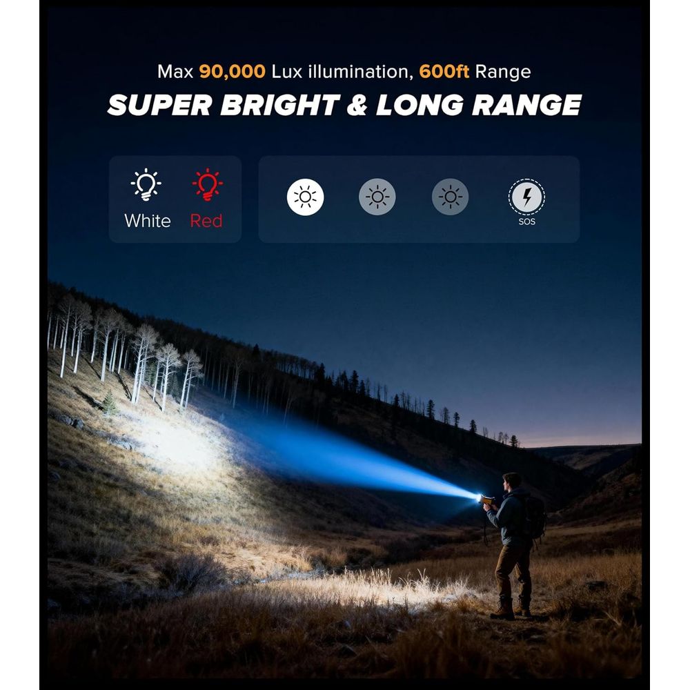 2-Pack Rechargeable 90,000 Lux - Outdoor Lighting Battery のレビューと価格
