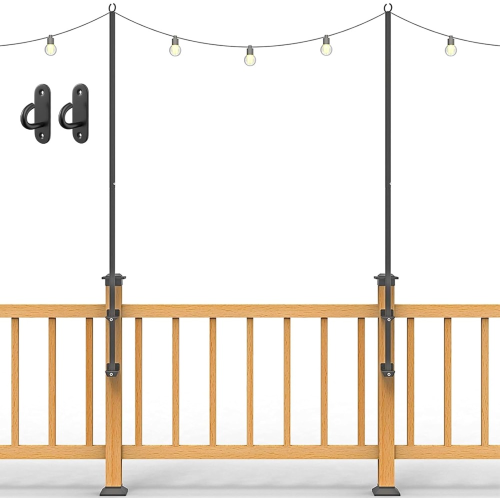 2 pack string light poles - st - Outdoor Lighting Hooks のレビューと価格