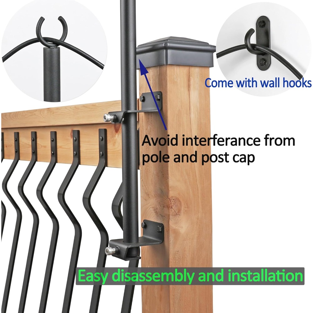 2 pack string light poles - st - Outdoor Lighting Hooks のレビューと価格