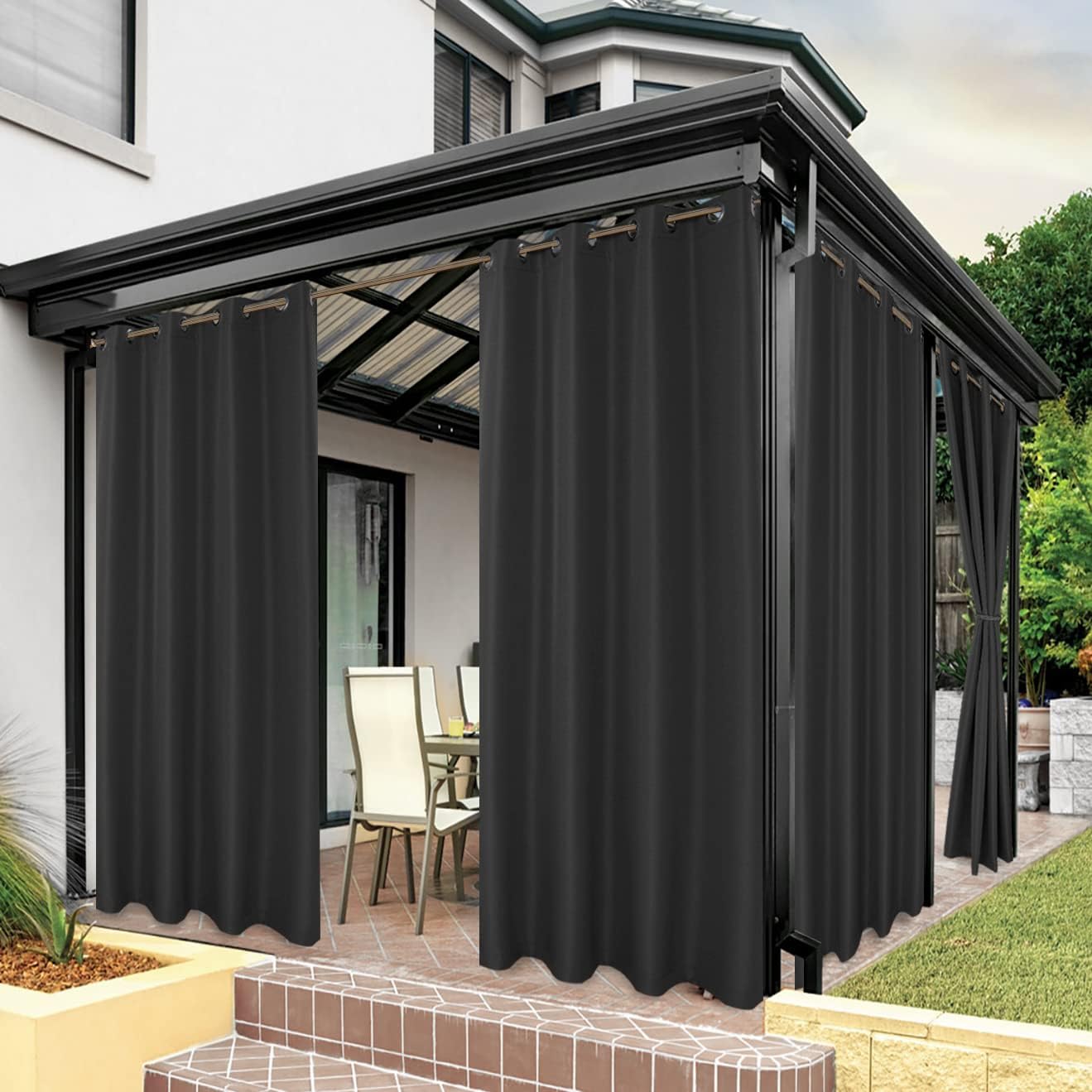 Outdoor Waterproof Curtains fo - Outdoor Lighting Gazebo のレビューと価格