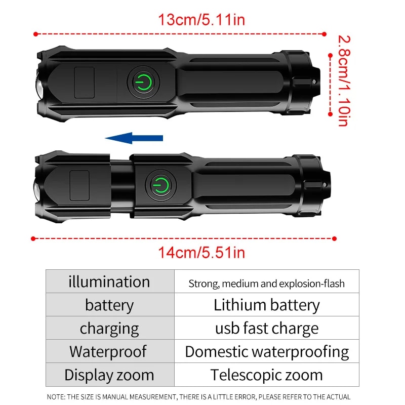 Multi-functional USB Light Fla - Outdoor Lighting The Range のレビューと価格