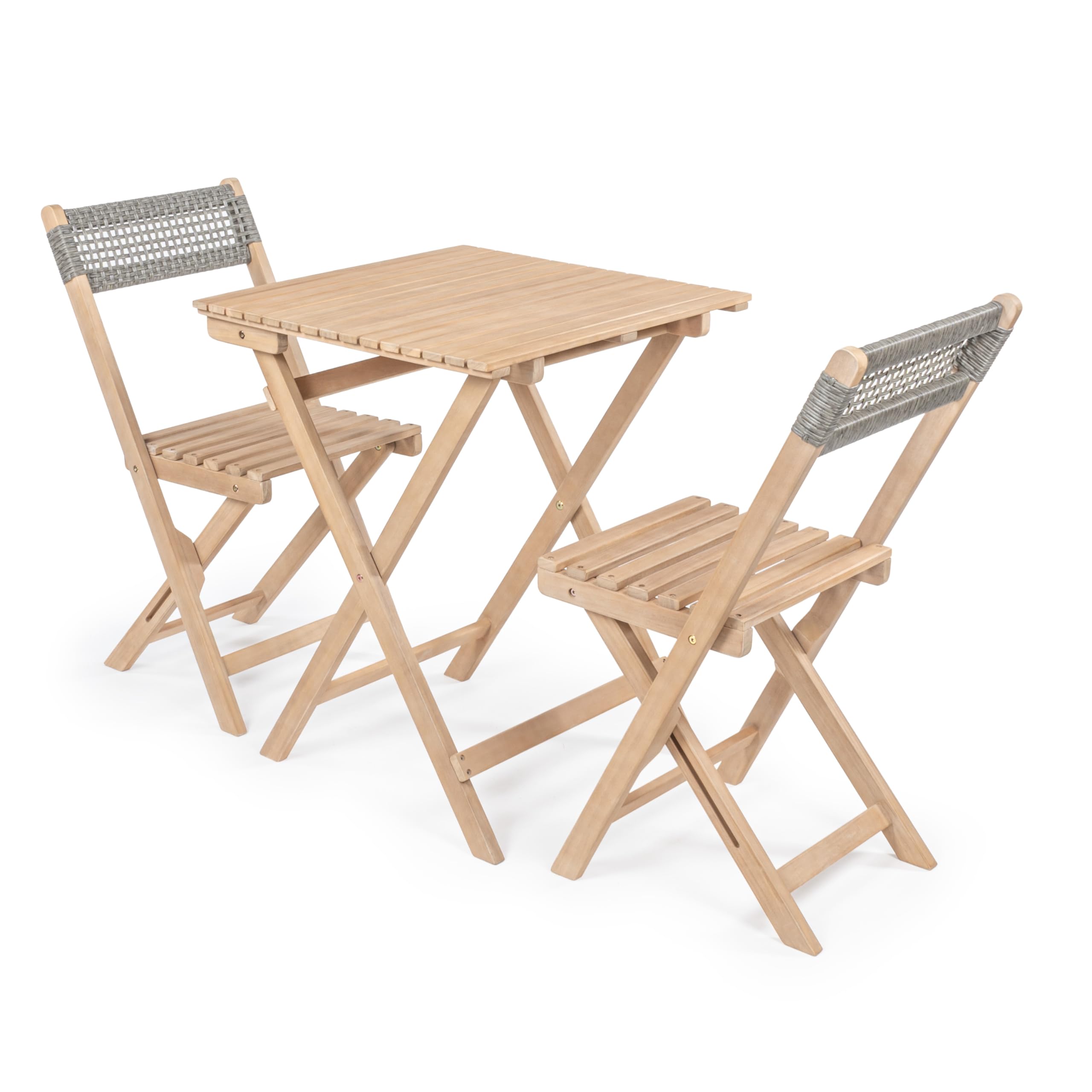 3-Piece Folding Outdoor Bistro - Outdoor Lighting Mediterranean Style のレビューと価格