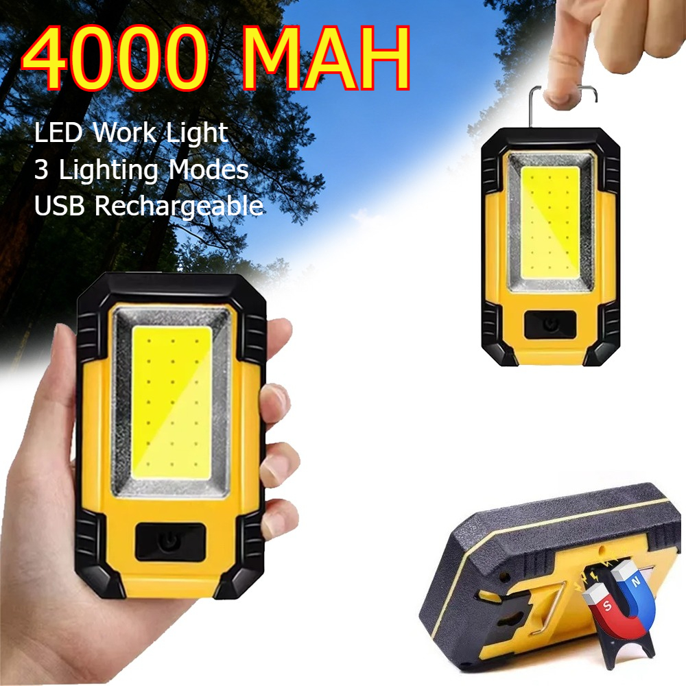 Rechargeable 4000MaH Work Ligh - Outdoor Lighting Hooks のレビューと価格