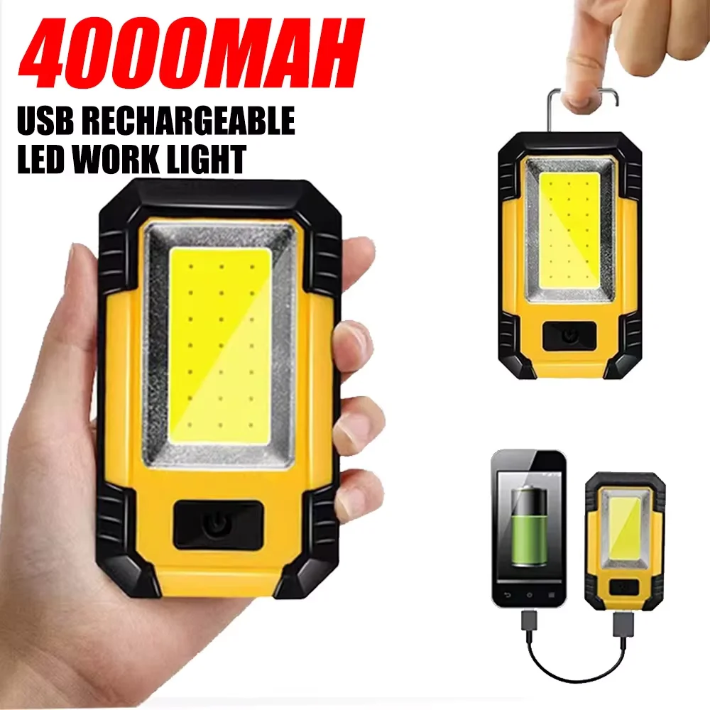 Rechargeable 4000MaH Work Ligh - Outdoor Lighting Hooks のレビューと価格