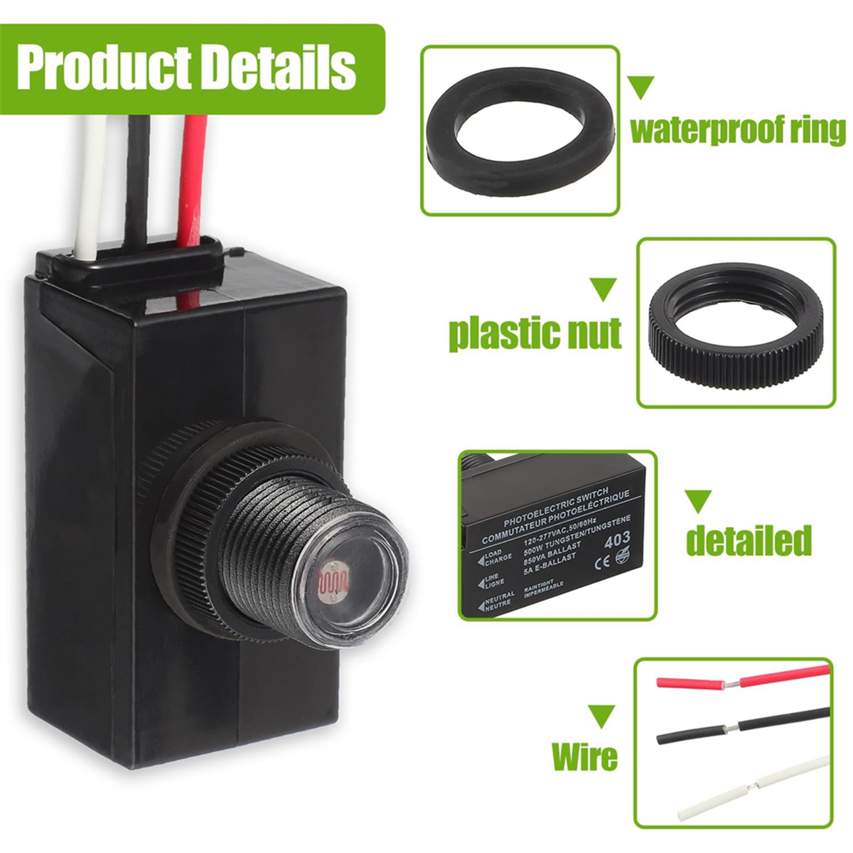 ABNJ Dusk to Dawn Sensor for O - Outdoor Lighting Sensor のレビューと価格