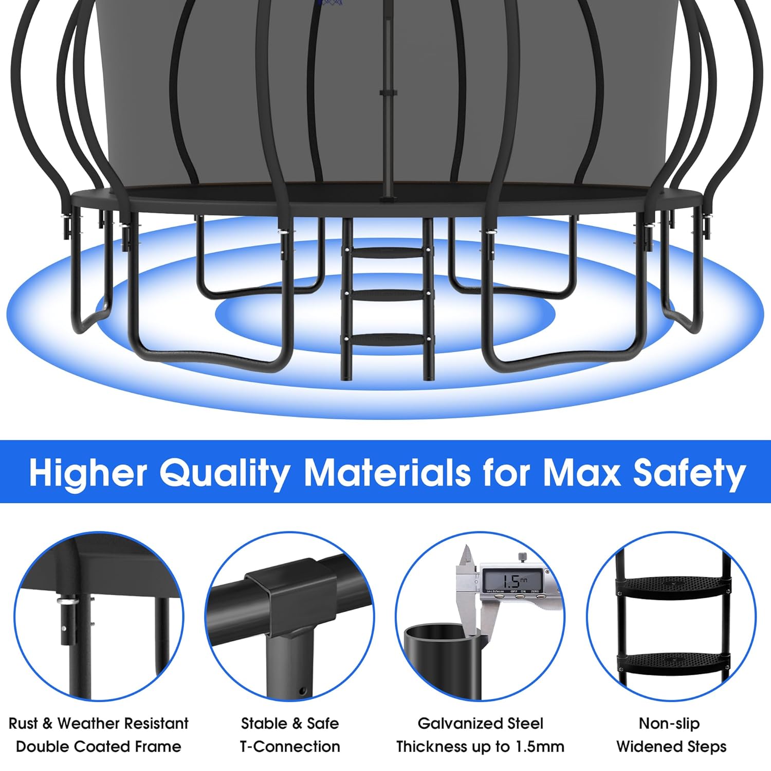 Large Outdoor Trampoline with  - Outdoor Lighting For Garden のレビューと価格