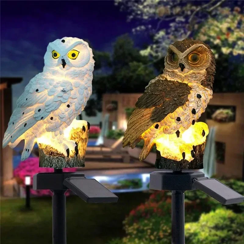 Solar Owl Statue Garden Light  - Outdoor Lighting House のレビューと価格