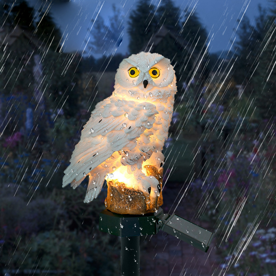 Solar Owl Statue Garden Light  - Outdoor Lighting House のレビューと価格