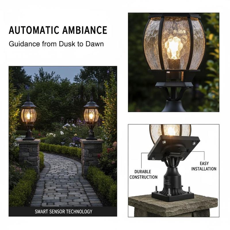 2-Pack Exterior Pillar Lantern - Outdoor Lighting Driveway のレビューと価格