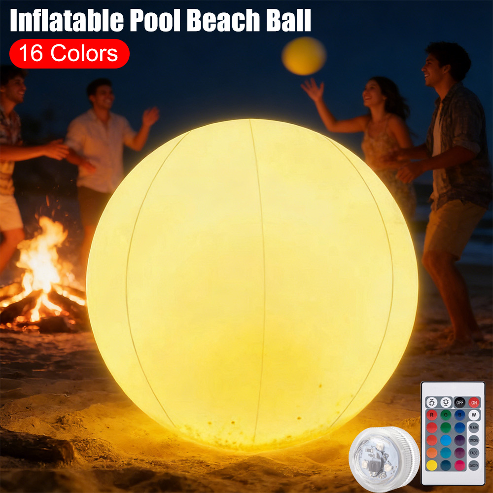 Inflatable Pool Beach Ball Lum - Outdoor Lighting Around Pool のレビューと価格