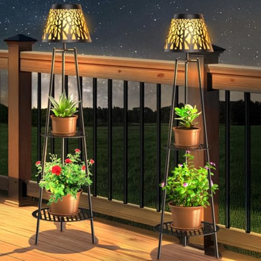 2 Pack Outdoor Solar Floor Lam - Outdoor Lighting For Garden のレビューと価格