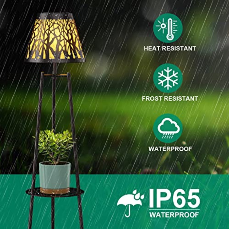 2 Pack Outdoor Solar Floor Lam - Outdoor Lighting For Garden のレビューと価格