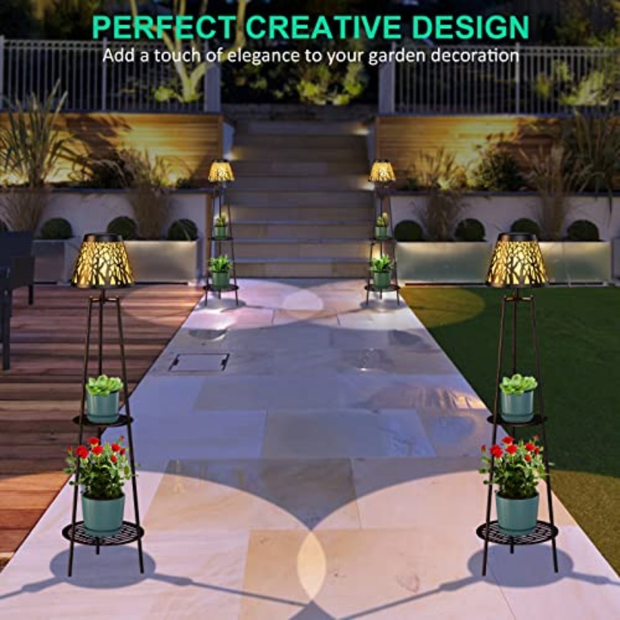 2 Pack Outdoor Solar Floor Lam - Outdoor Lighting For Garden のレビューと価格