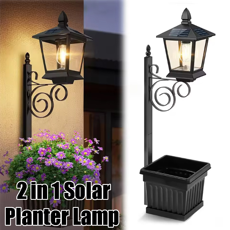 Solar Powered 2-in-1 Flower Po - Outdoor Lighting Battery のレビューと価格