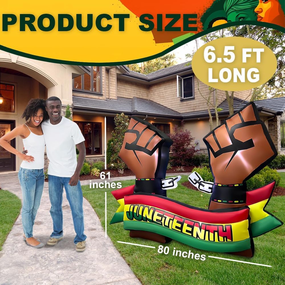 6.5FT Long Juneteenth Iatables - Outdoor Lighting On House のレビューと価格