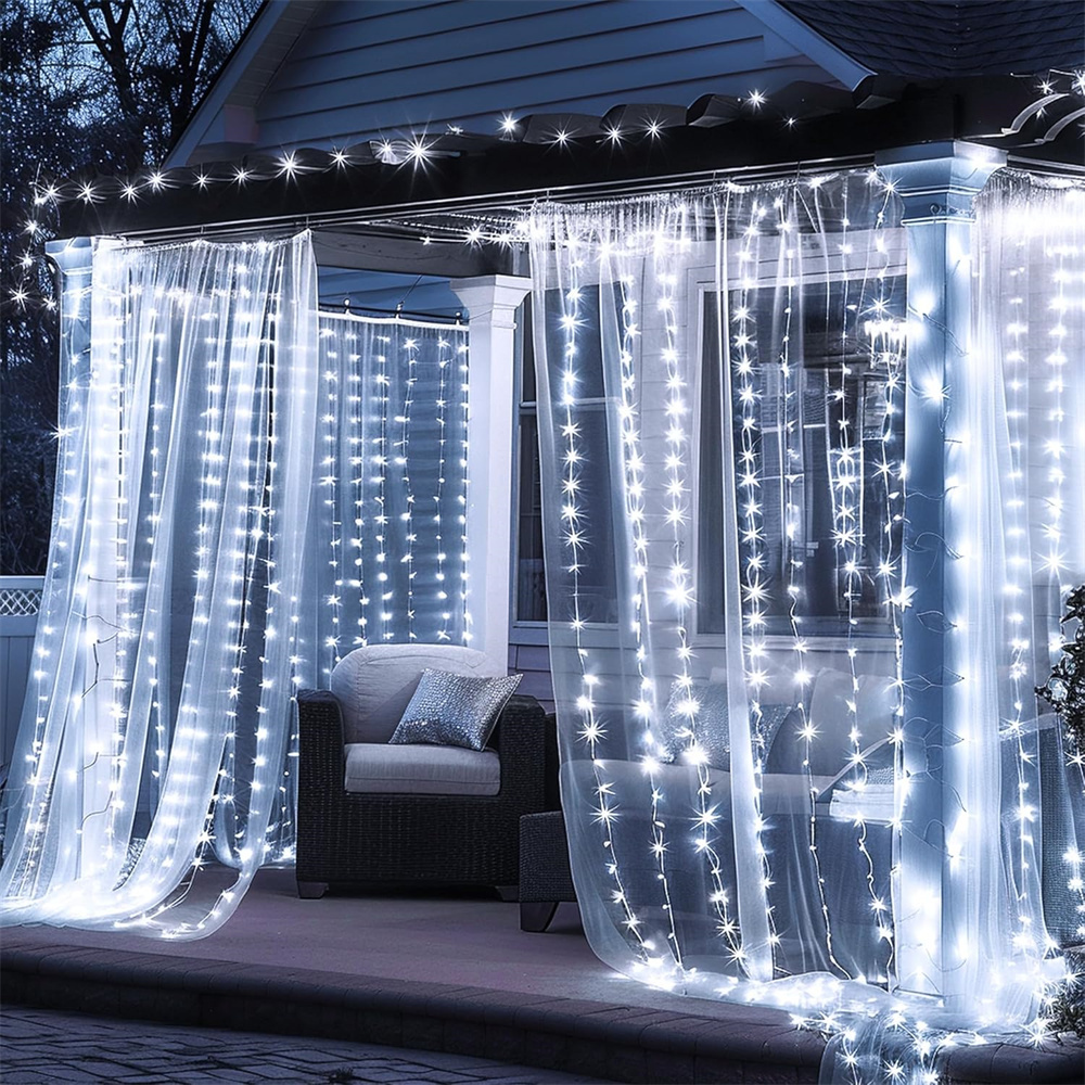 Festoon LED Curtain Light Stri - Outdoor Lighting On House のレビューと価格