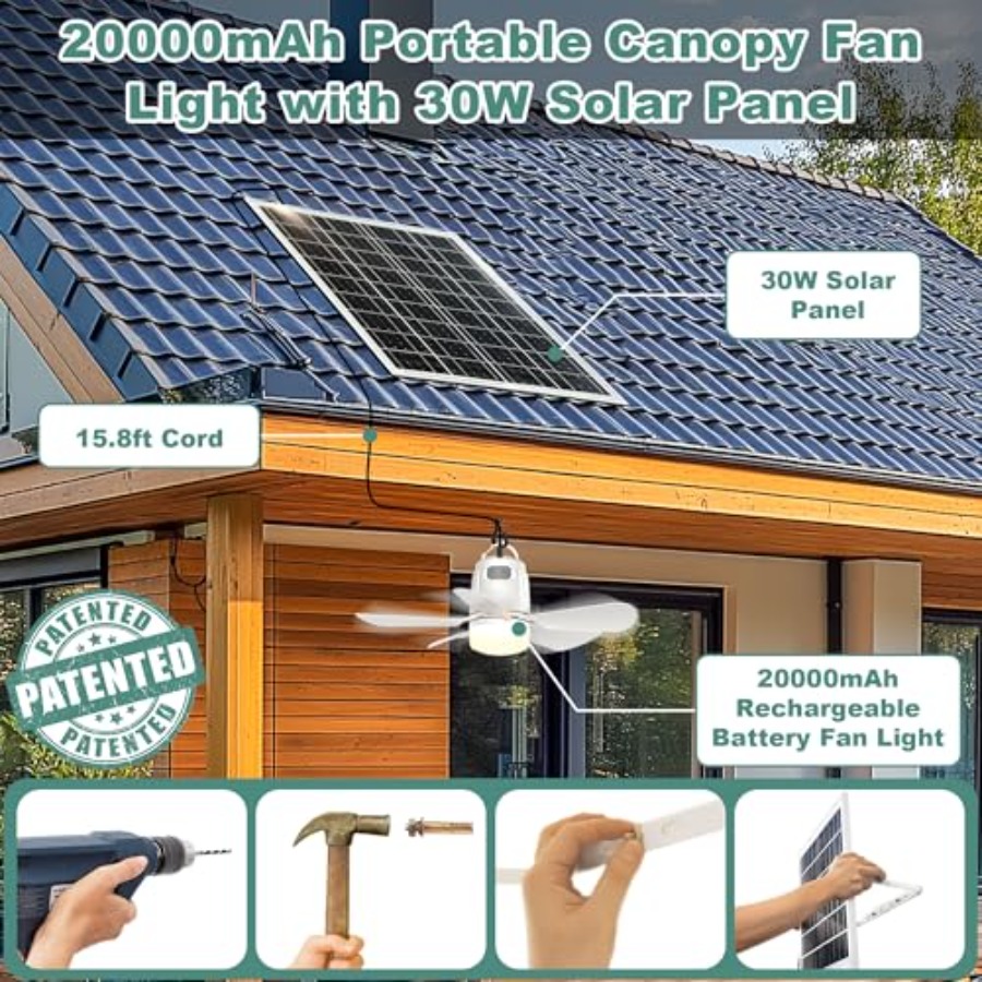 Outdoor ceiling fan light for  - Outdoor Lighting Gazebo のレビューと価格