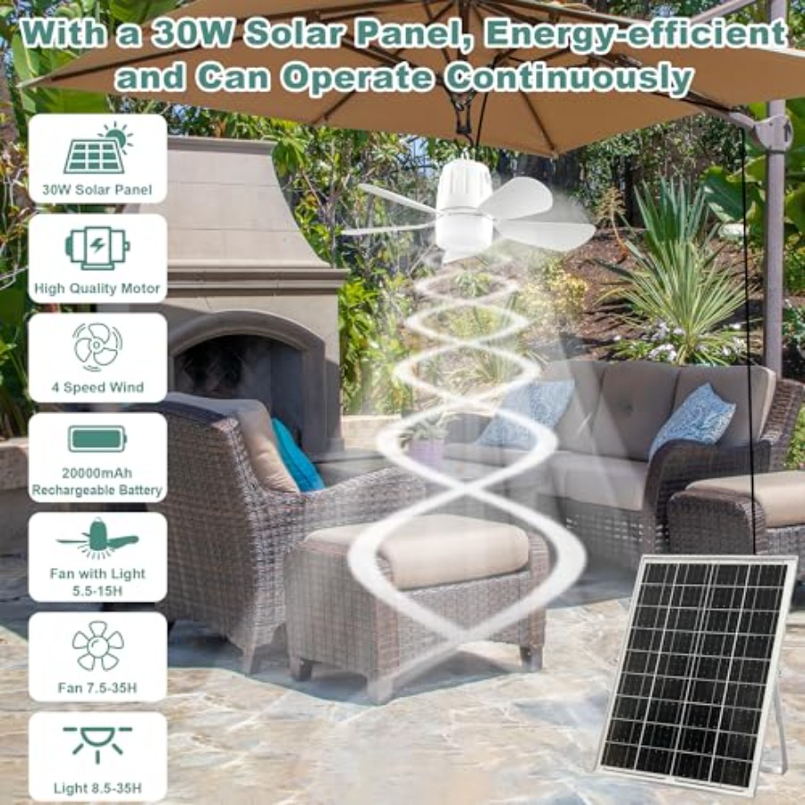 Outdoor ceiling fan light for  - Outdoor Lighting Gazebo のレビューと価格