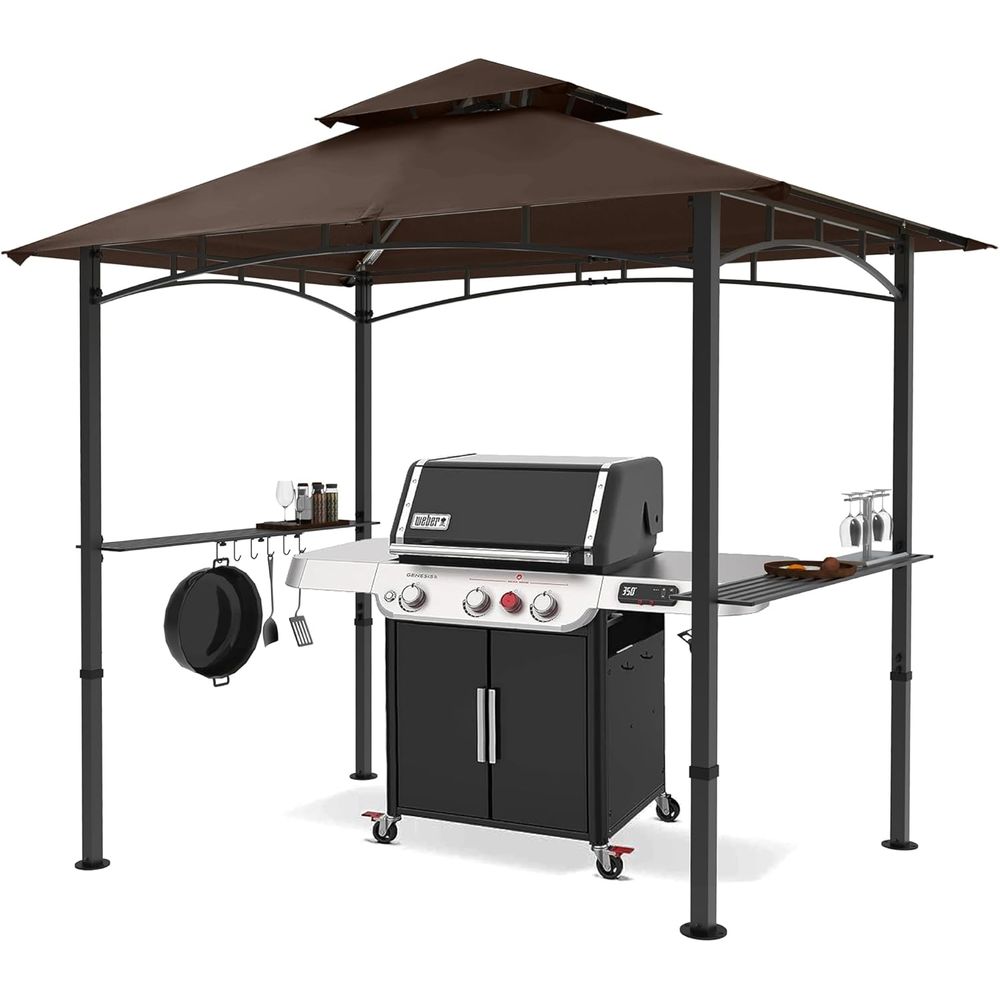 8ft x 5ft Outdoor BBQ Gazebo w - Outdoor Lighting Gazebo のレビューと価格