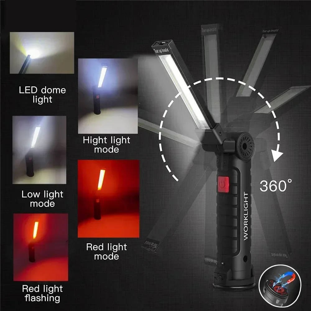 LED COB Flashlight USB Recharg - Outdoor Lighting House のレビューと価格