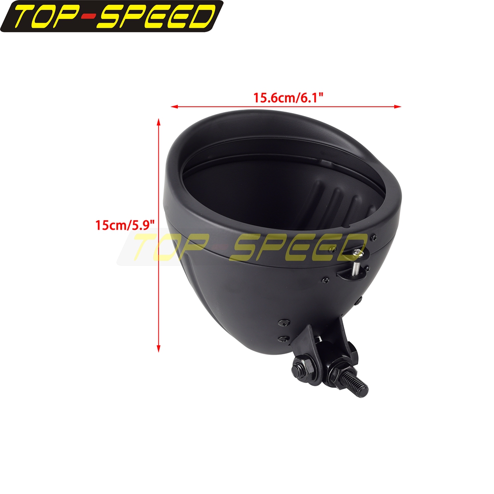Black/Chrome Motorcycle Headla - Outdoor Lighting Unit のレビューと価格