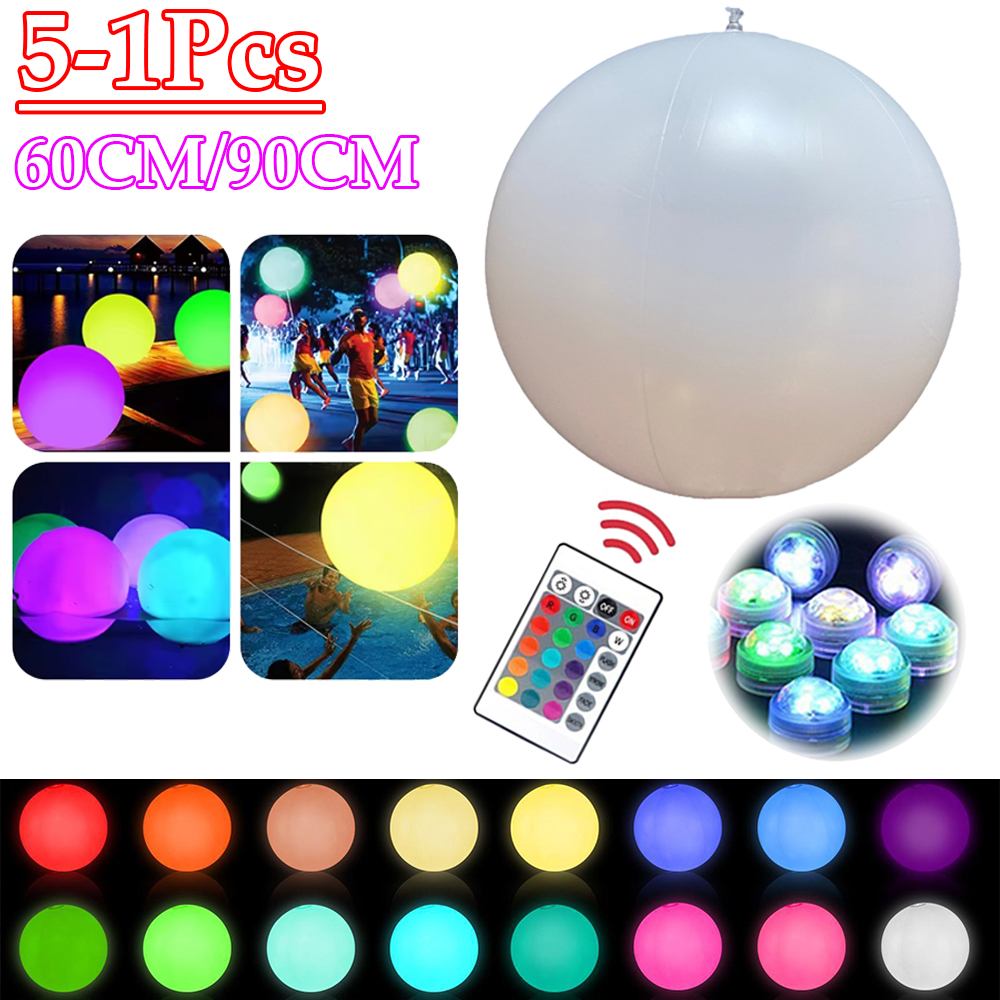 1-5PCS 16 Colors Floating Pool - Outdoor Lighting Around Pool のレビューと価格