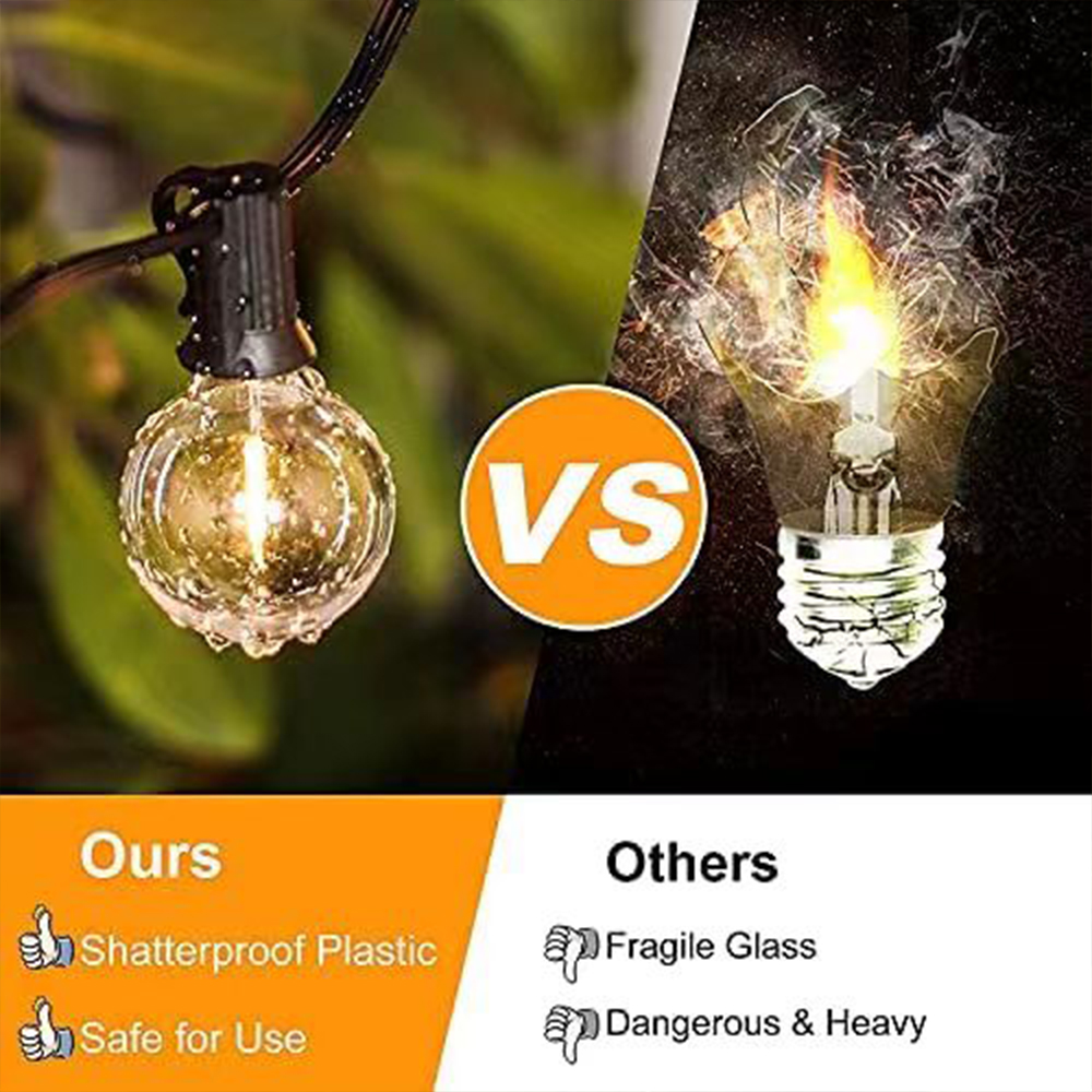 Outdoor 40LED G40 Bulbs Weddin - Outdoor Lighting Driveway のレビューと価格