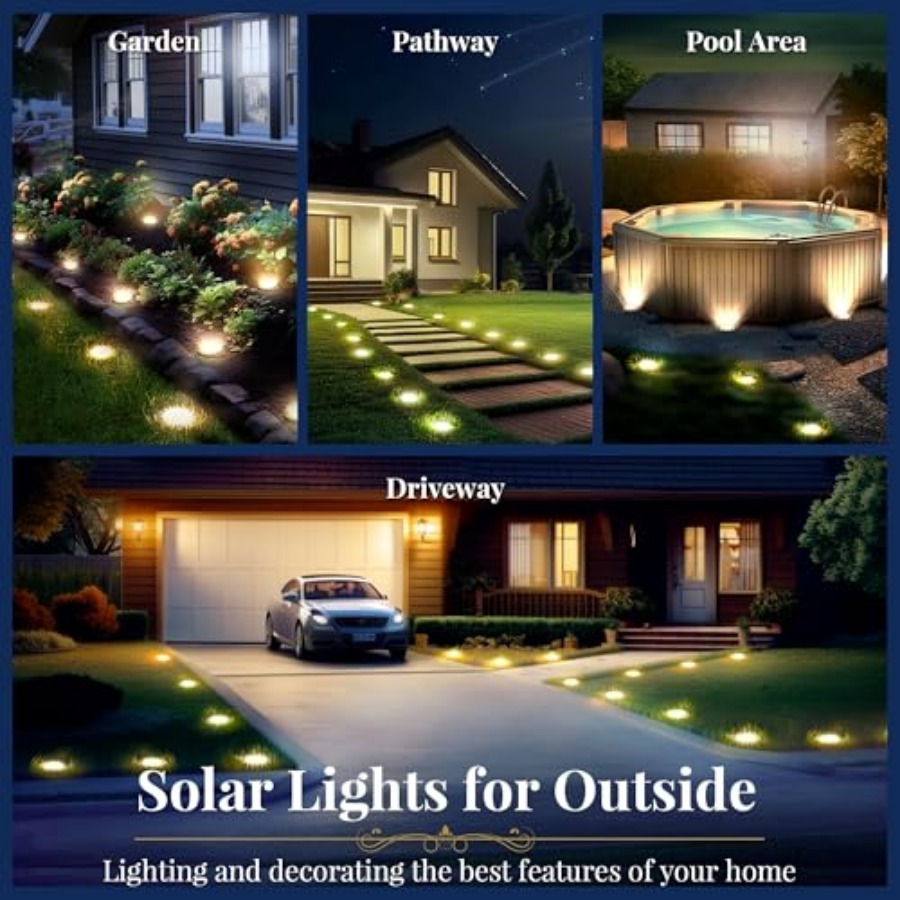 Solar Ground Lights Solar Ligh - Outdoor Lighting Driveway のレビューと価格