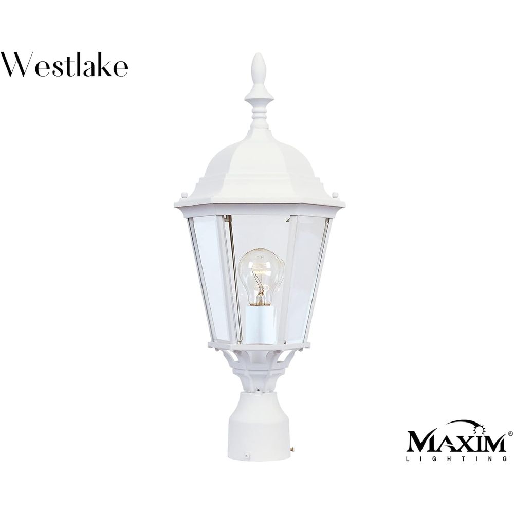 1-Light Outdoor Post Lantern | - Outdoor Lighting Mediterranean Style のレビューと価格